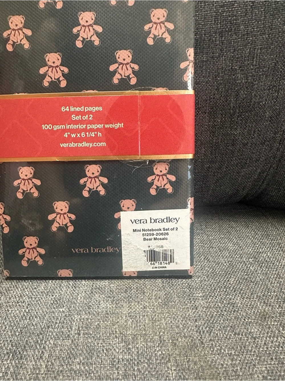 Vera Bradley Mini Notebook Set of 2 • Bear Mosaic